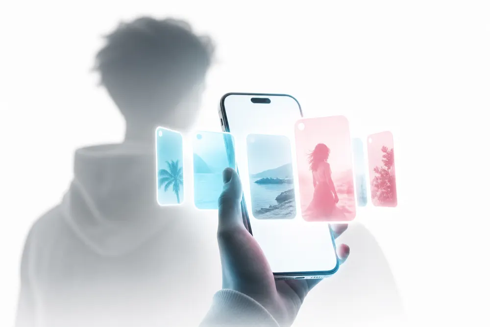 Private anonymous story viewing concept